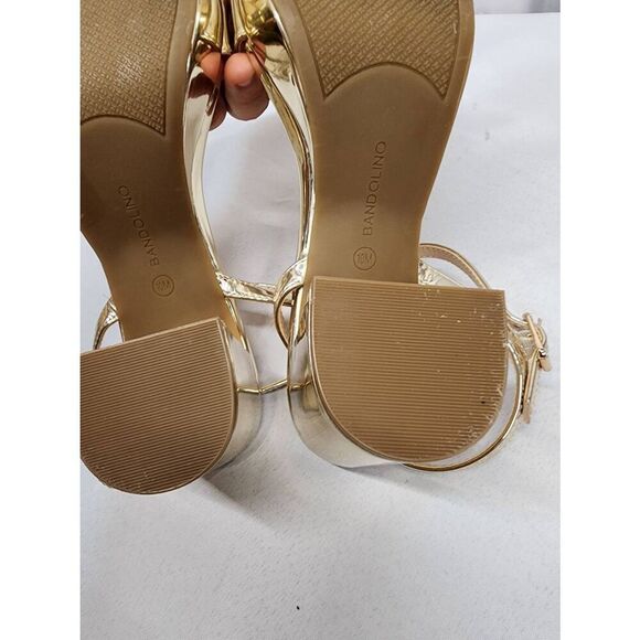 Bandolino Women's 10M Pennie Platform Block Heel Sandals Gold Metallic - Picture 9 of 10